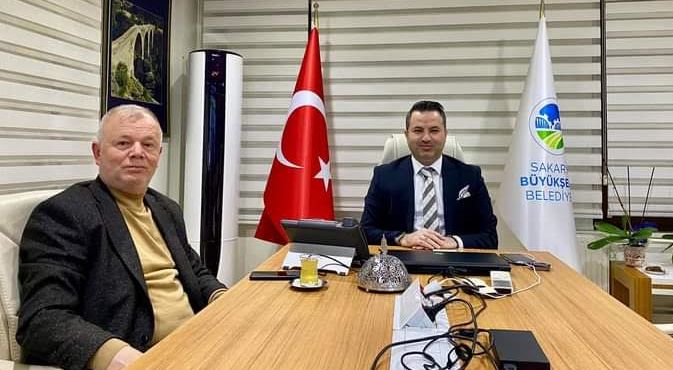 Akyazı Muhtarlar Derneği Başkanı Ahmet Savaş SASKİ Genel Müdürü Yiğit Turan ziyaret etti  