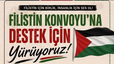Filistin konvoyu Sakarya’dan ayrıldı.