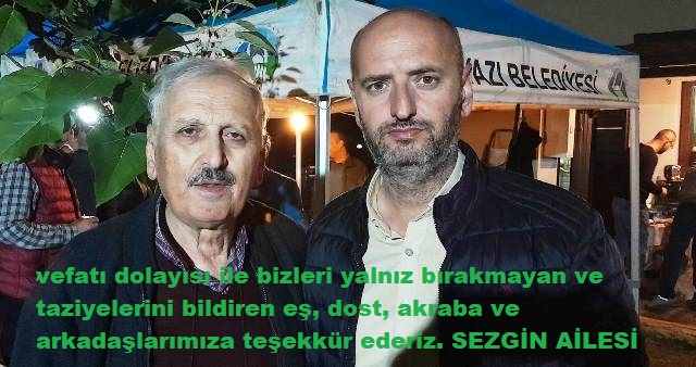 HAYAT ARKADAŞINI KAYBEDEN DİŞ HEKİMİ HAYRETTİN SEZGİN’DEN EŞİNE SON GÖREV 