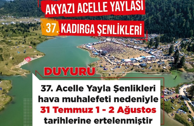 ACELLE KADIRGA ŞENLİKLERİNE YAĞMUR ENGELİ